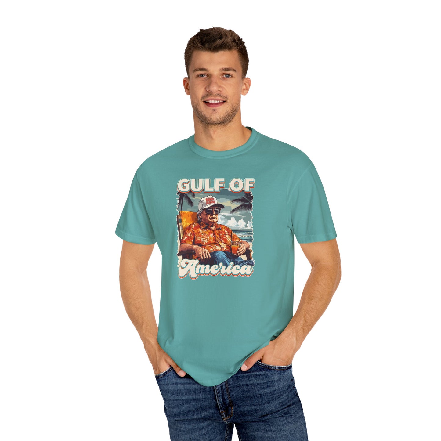 Donald Trump Vintage Gulf of America T-Shirt - Relaxed Fit Unisex Tee Gulf Of America Patriotic Tee, Gulf of America Shirt Est 2025
