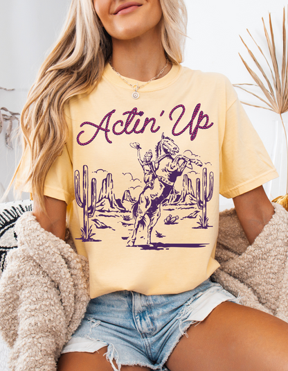 Spunky Acting Up Cowgirl T-shirt