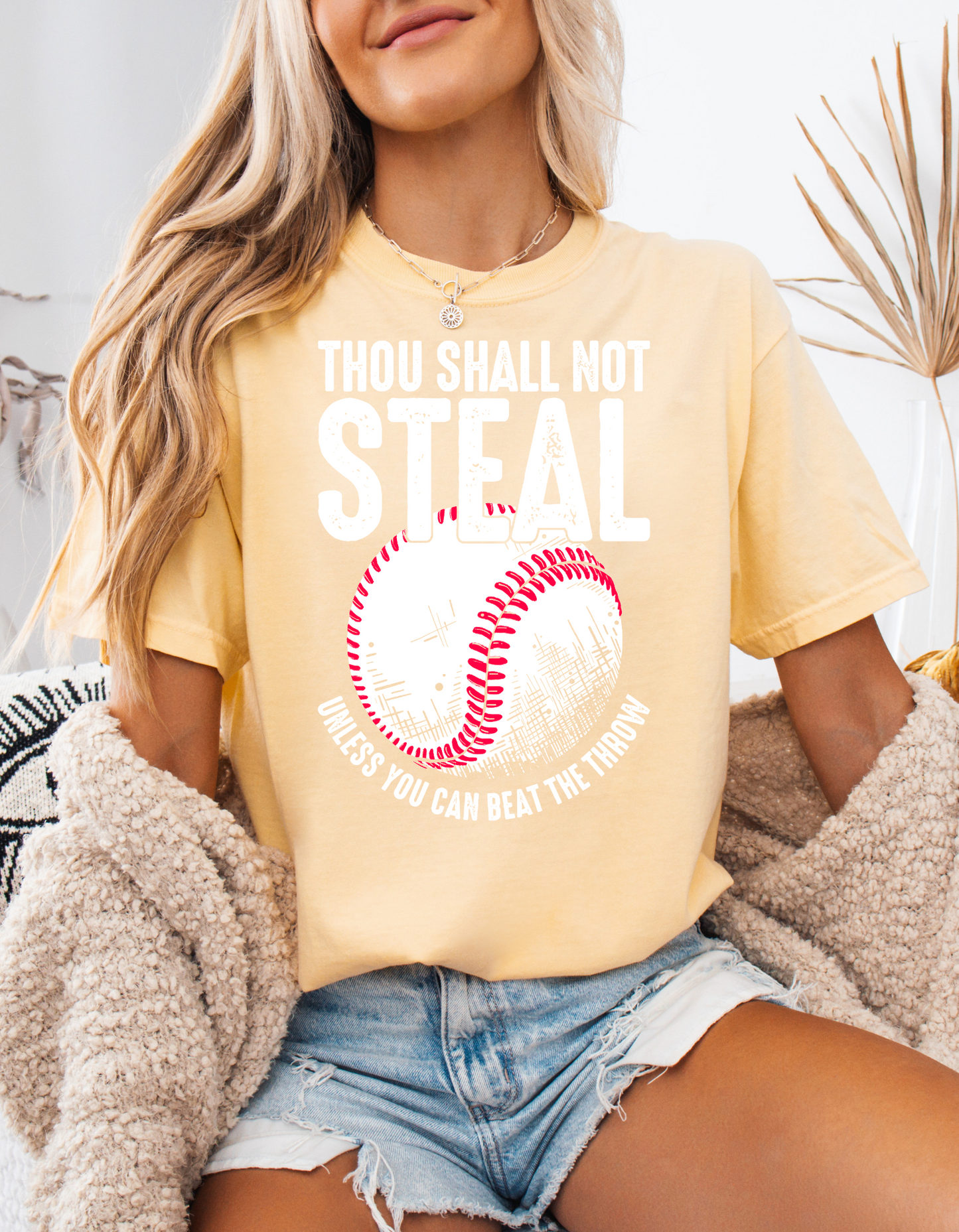 Baseball / Softball Christian Unisex T-shirt - Thou Shall Not Steal Design