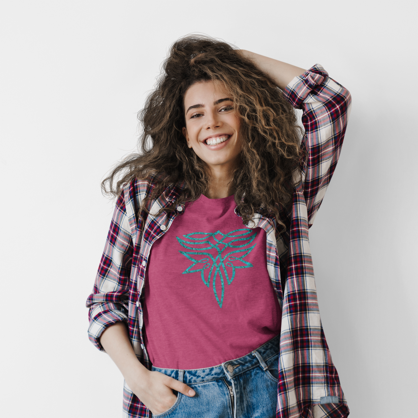Who doesn't love turquoise? Especially in boot stitch... this berry tee will be your new fav