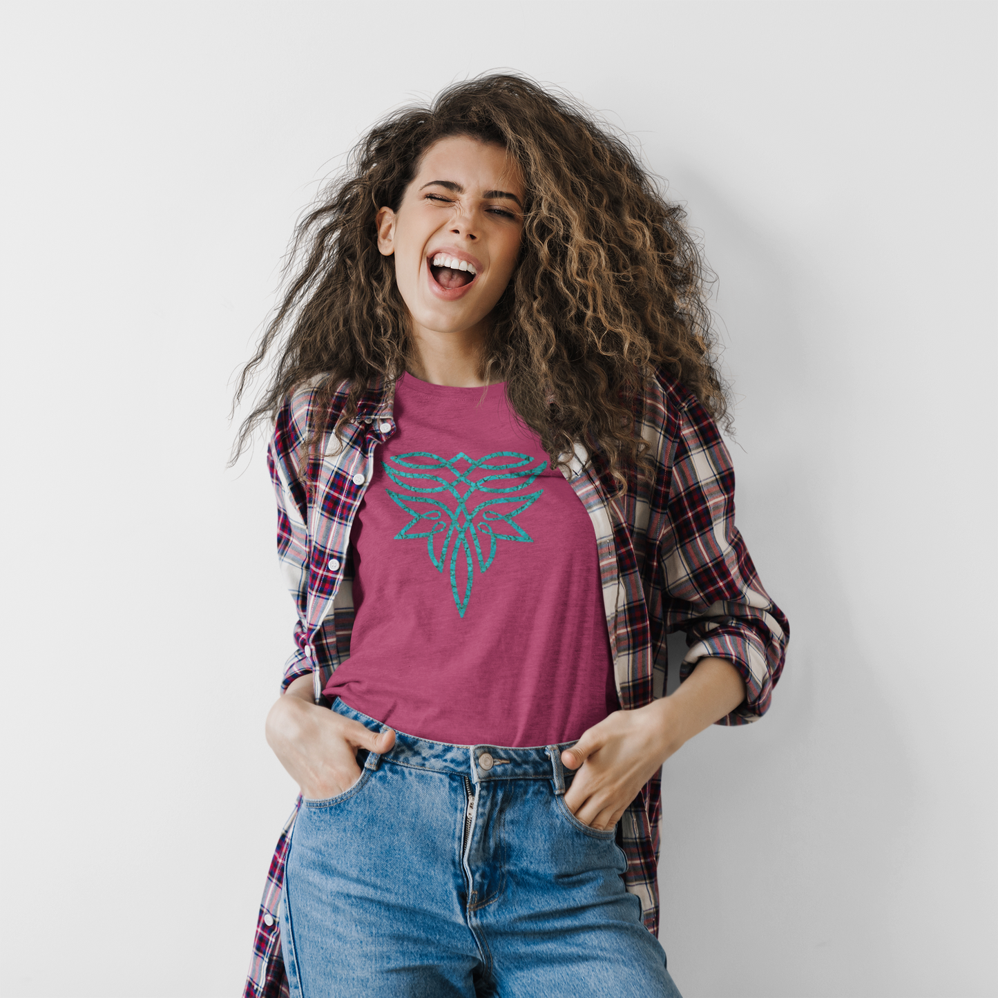 Who doesn't love turquoise? Especially in boot stitch... this berry tee will be your new fav