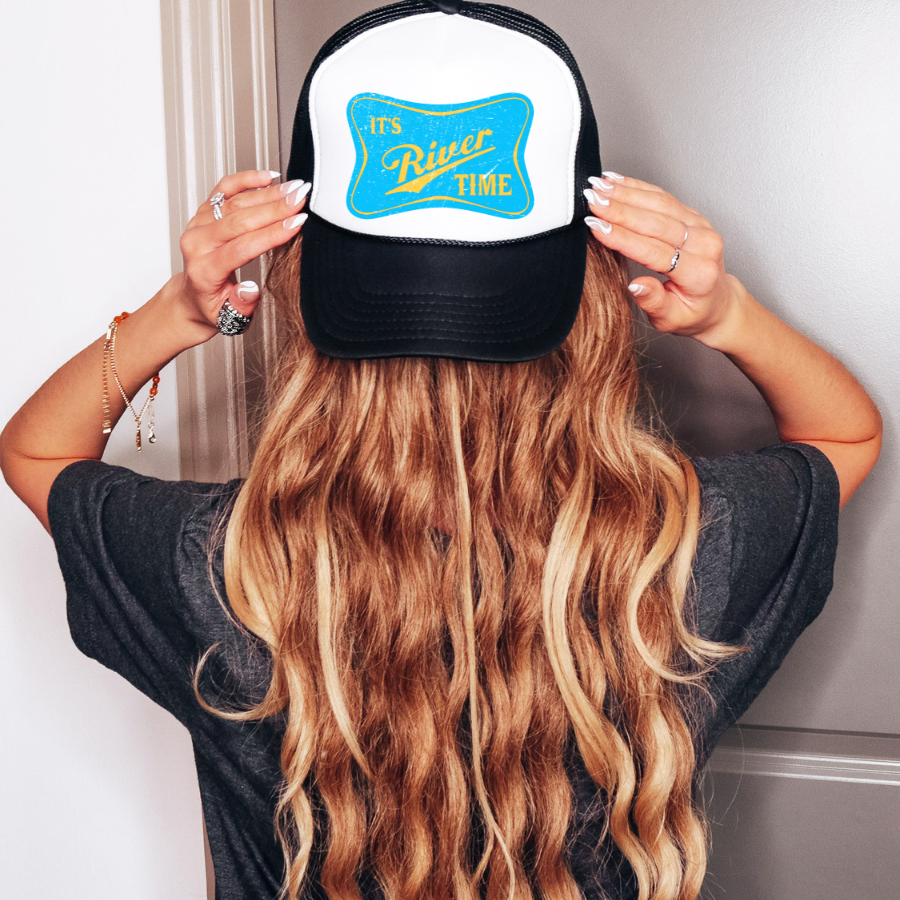 The River Said You Need To Buy This ..... New River Time Trucker Hat -Check Out The 3 Great Colors
