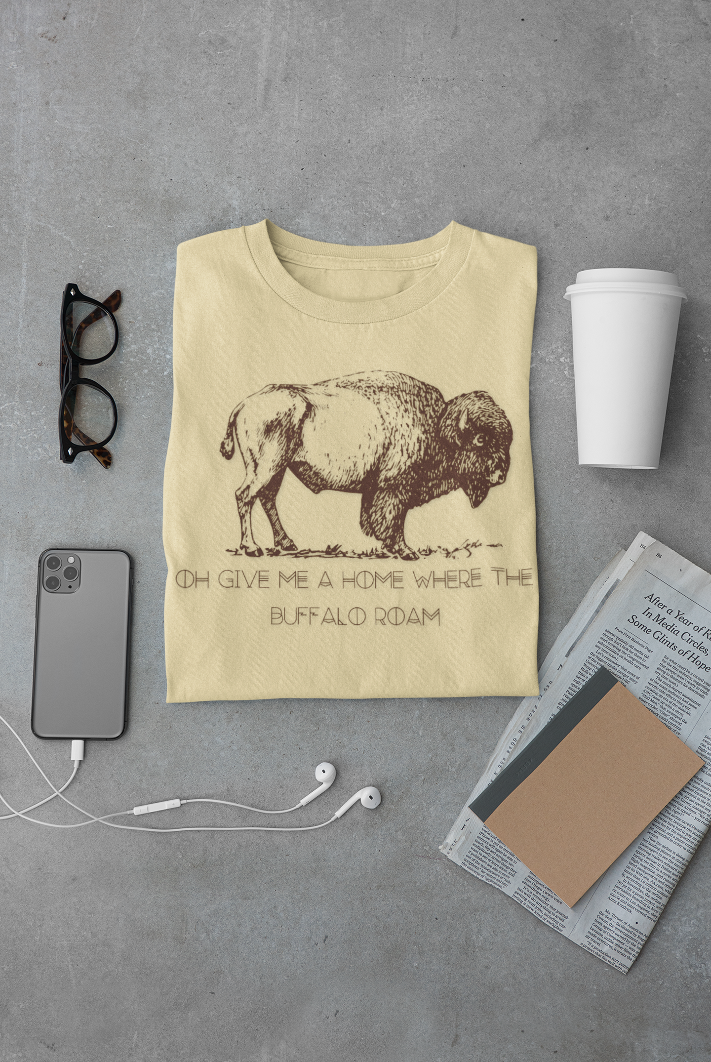 The  "Oh Give Me a Home Where the Buffalo Roam" Tee  4 Colors Available