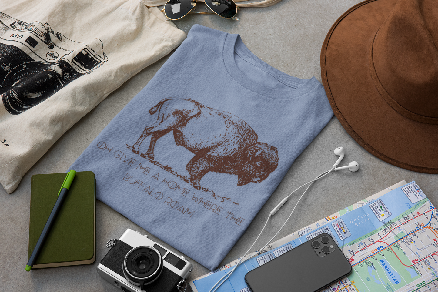 The  "Oh Give Me a Home Where the Buffalo Roam" Tee  4 Colors Available