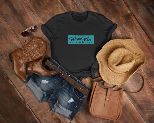 The Wranglin' Kids & Cows Women's Favorite Tee - Perfect Farm / Ranch Wife