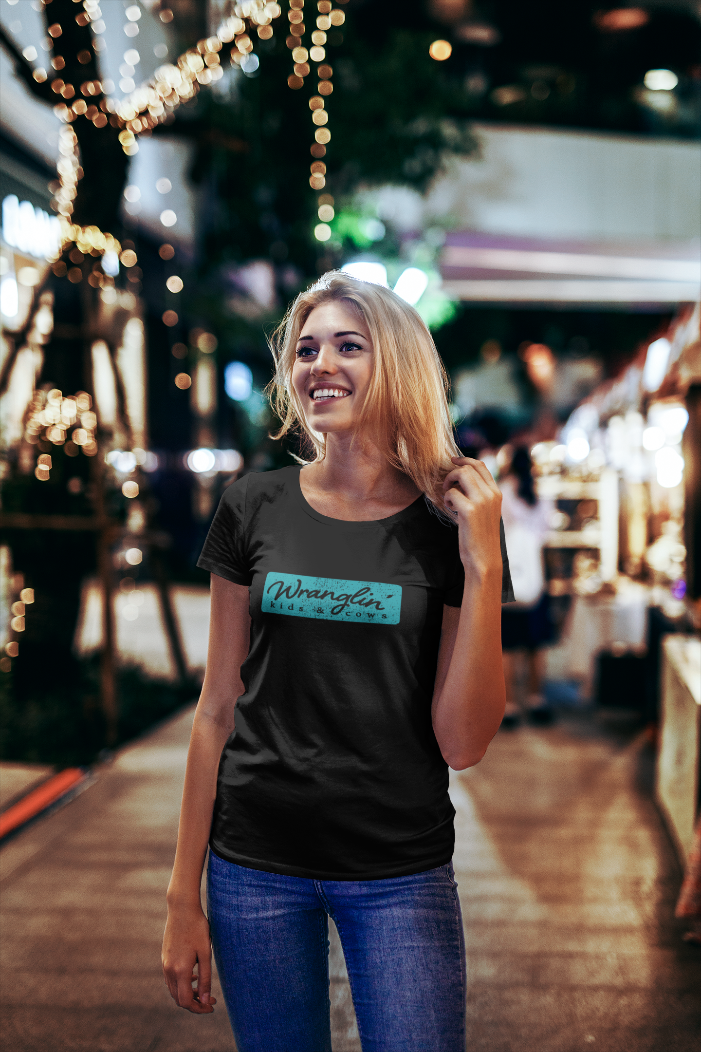 The Wranglin' Kids & Cows Women's Favorite Tee - Perfect Farm / Ranch Wife