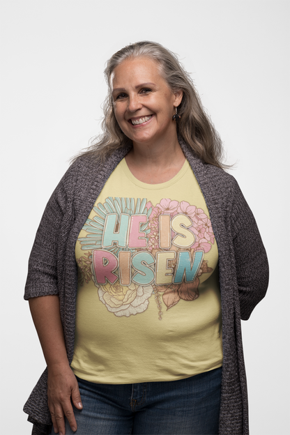 Beautiful Floral "Jesus Has Risen" Easter T-shirt