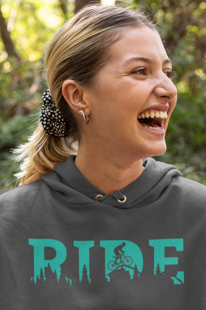 The Ride Mountain Biking Hoodie Comfy Pullover Ride The Trails Lightweight Springtime