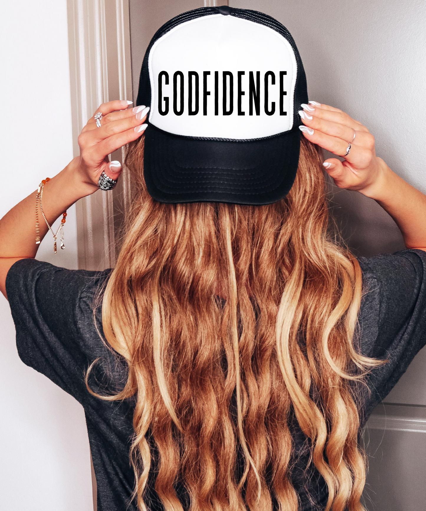 New Merch!!! We All Need Godfidence.....Foam Trucker Hat (Embroidery)  His Promise