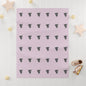 Whimsical Highland Cow Fleece Baby Blanket - Cute Farm Pattern, Nursery Decor, Baby Shower Gift, Swaddle Blanket,  Infant Blanket, Pink Girl