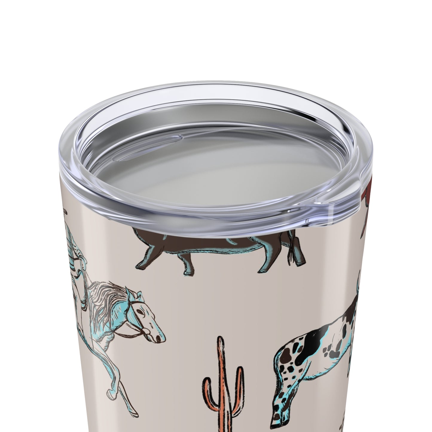 Cattle Drive Cowboy Theme Tumbler 20oz | Rustic Western Drinkware, Perfect Gift for Rodeo Lovers, Camping, Ranch Decor, Country Style Insulated Cup