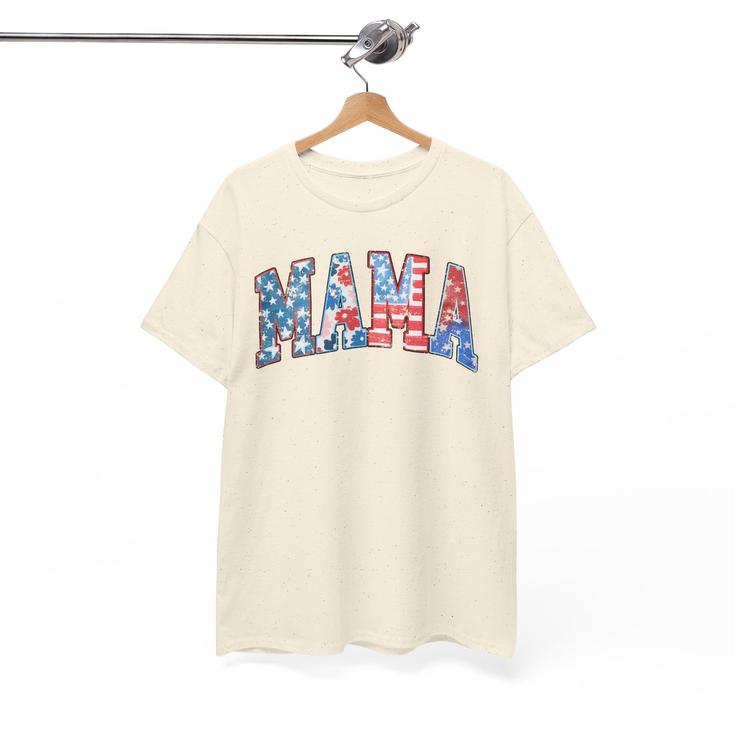 New Patriotic Mama Tee, 4th of July Cotton Shirt,  4th of July, Independence Day Outfit, Casual Summer Wear, Family Reunion