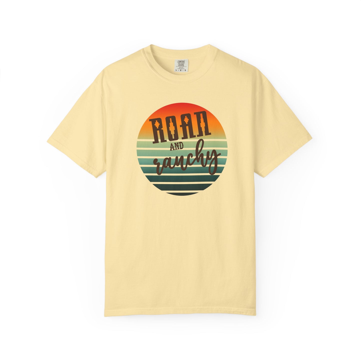 Raon and Ranchy Retro Vibes  Garment-Dyed T-Shirt, Western Style Graphic Tee, Summer Top, Rodeos, Aztec, Popular Tshirt