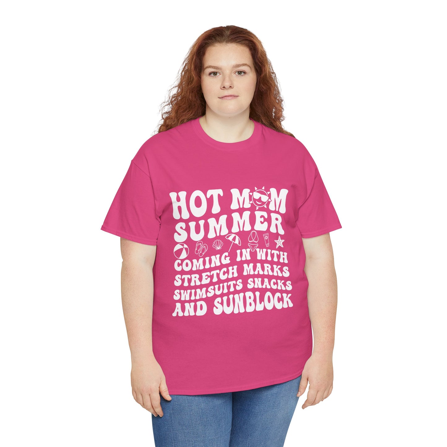 Hot Momma Casual Tee, Fun Graphic Shirt, Perfect Gift for Friends, Family Gatherings, Everyday Wear, Summer Vibes