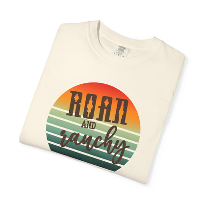 Raon and Ranchy Retro Vibes  Garment-Dyed T-Shirt, Western Style Graphic Tee, Summer Top, Rodeos, Aztec, Popular Tshirt