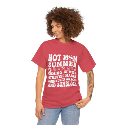 Hot Momma Casual Tee, Fun Graphic Shirt, Perfect Gift for Friends, Family Gatherings, Everyday Wear, Summer Vibes