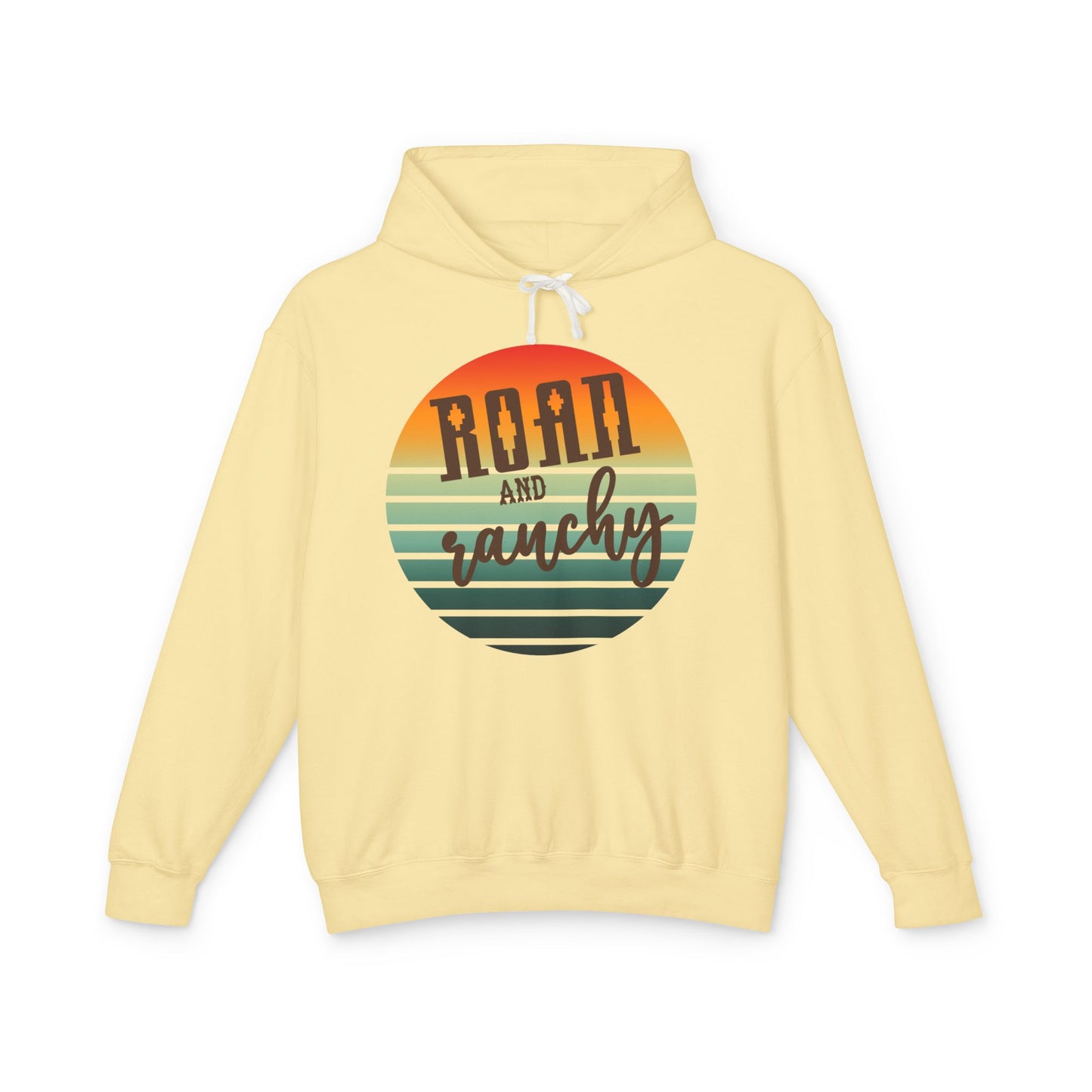 The Best Pullover Ever ~~Western Roan and Ranchy  Lightweight Hooded Sweatshirt, Great for Rodeos, Cool Nights, Bonfires, Lake, Beach, River