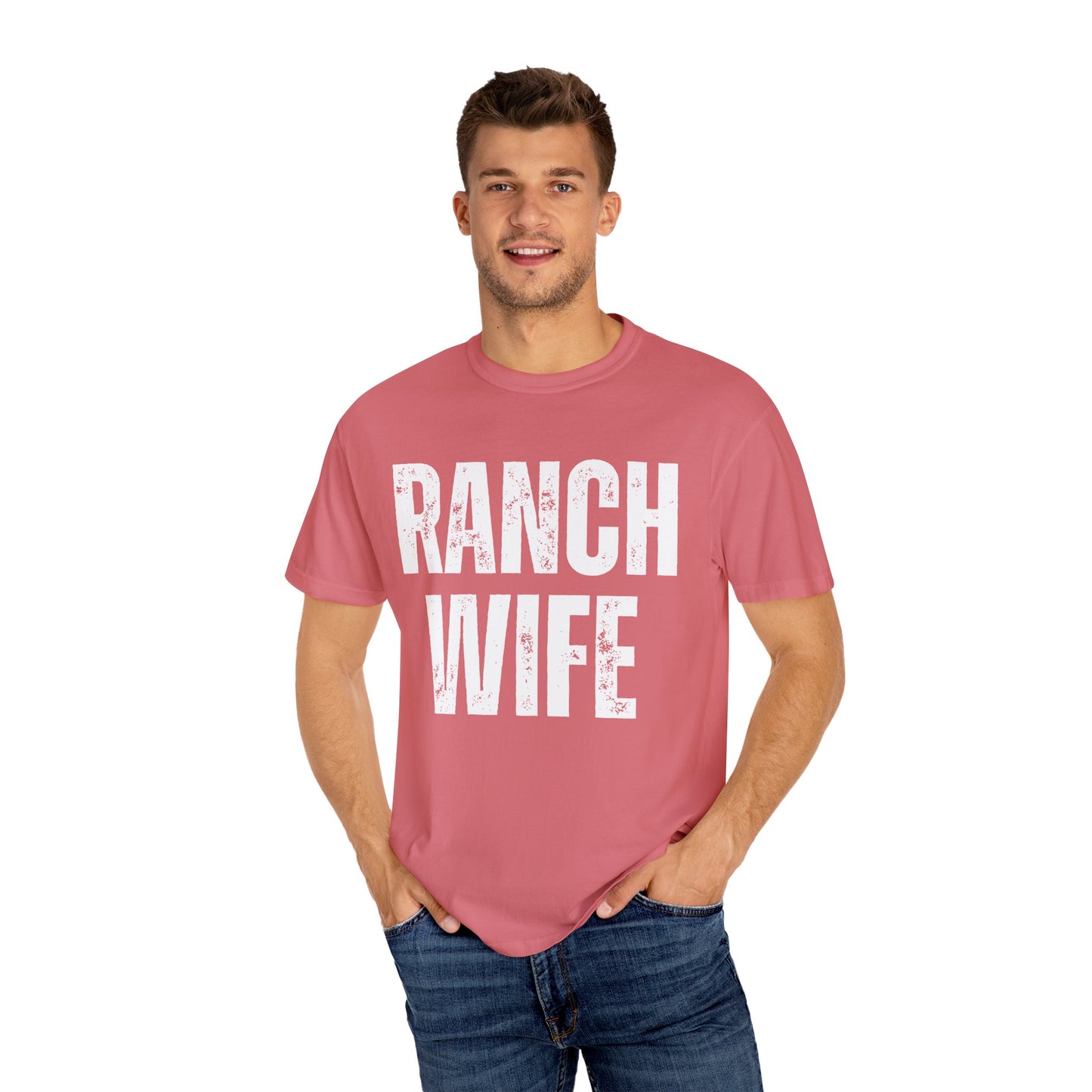 Distressed Retro Chic Ranch Wife T-Shirt, Western Tee for Farm Girls,  Ranch Life Style Shirt, Perfect for Rodeos Casual