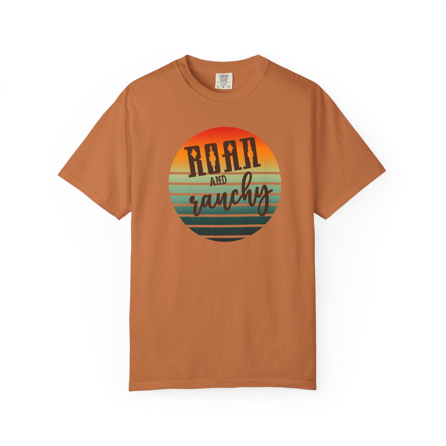 Raon and Ranchy Retro Vibes  Garment-Dyed T-Shirt, Western Style Graphic Tee, Summer Top, Rodeos, Aztec, Popular Tshirt