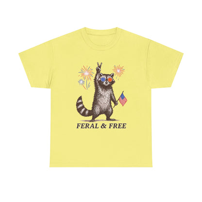 USA Feral and Free Tee~ 4th of July Tshirt, Fourth of July Tee, Independence Day Top, Independence Day Tshirt, Red White and Blue, Patriotic, Flag, America, Merica'