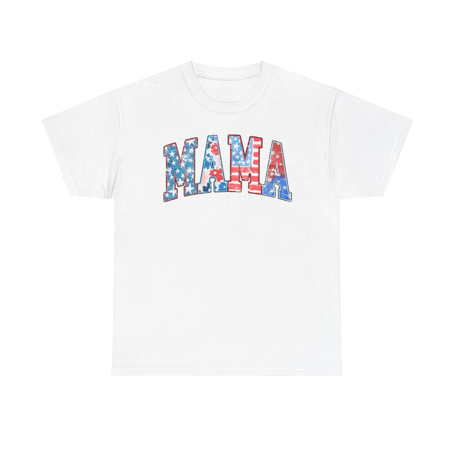 New Patriotic Mama Tee, 4th of July Cotton Shirt,  4th of July, Independence Day Outfit, Casual Summer Wear, Family Reunion