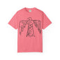 American Indian Thunderbird Grunge Unisex Garment-Dyed T-Shirt with Artistic Design, Casual Wear, Boho Style,  Graphic Tee, Eco-Friendly Fashion, Unique Gift For Her
