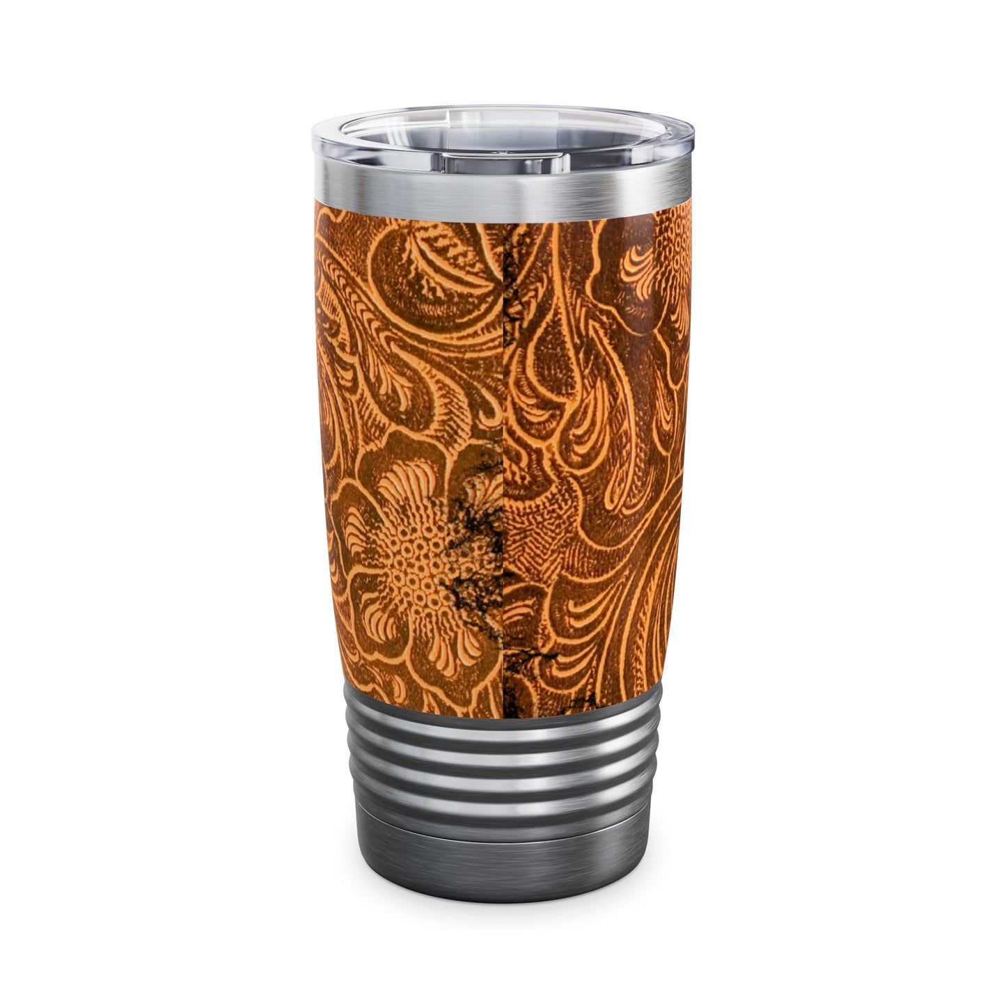 Vintage Leather Look Ringneck Tumbler | Western Style Travel Mug, Leather Gift,  Coffee Mug, Leather Stamped, Tooled Leather Look, Great Fathers Day Gift