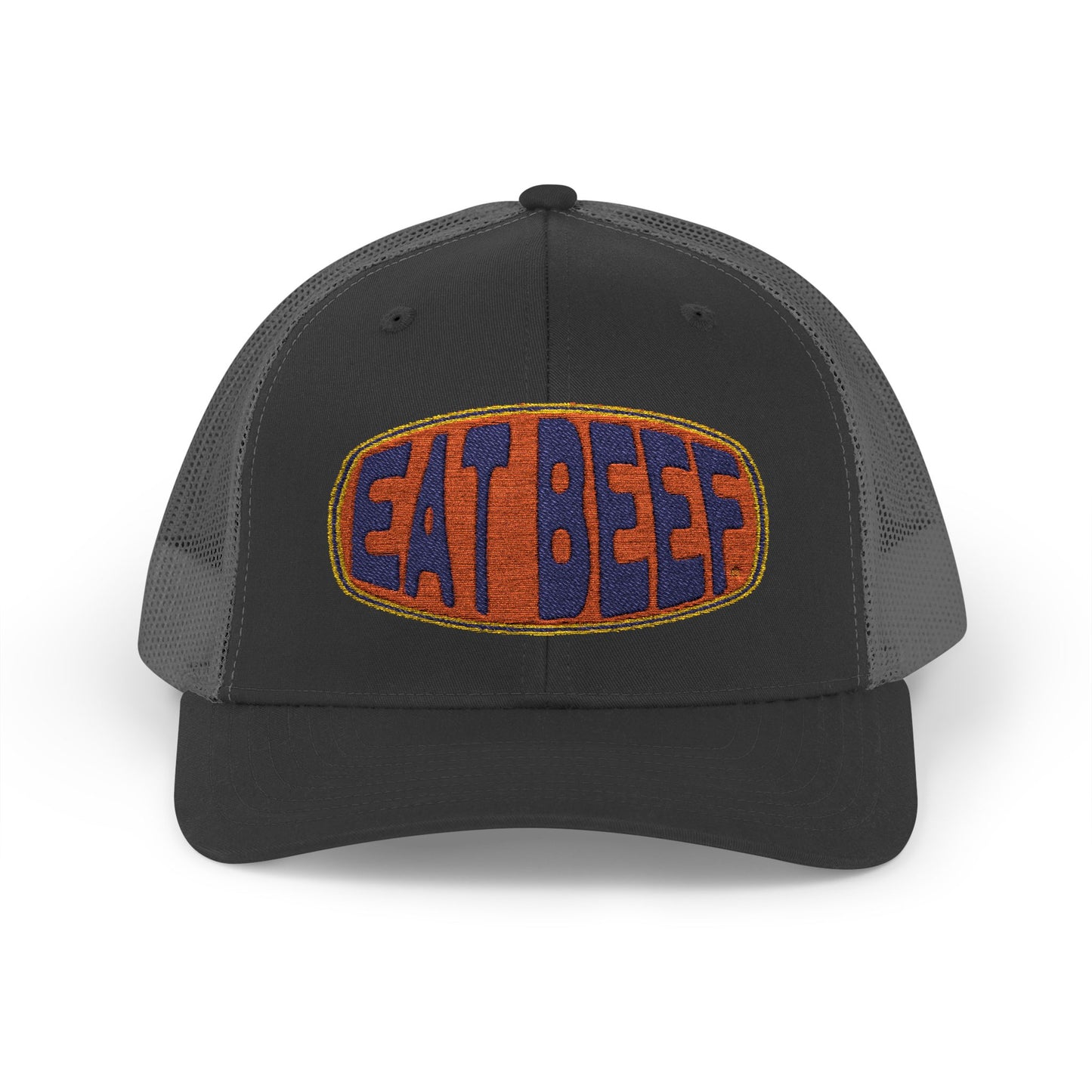 New Embroidery "Eat Beef " Snapback Trucker Cap - Help Promote the Cattle Industry