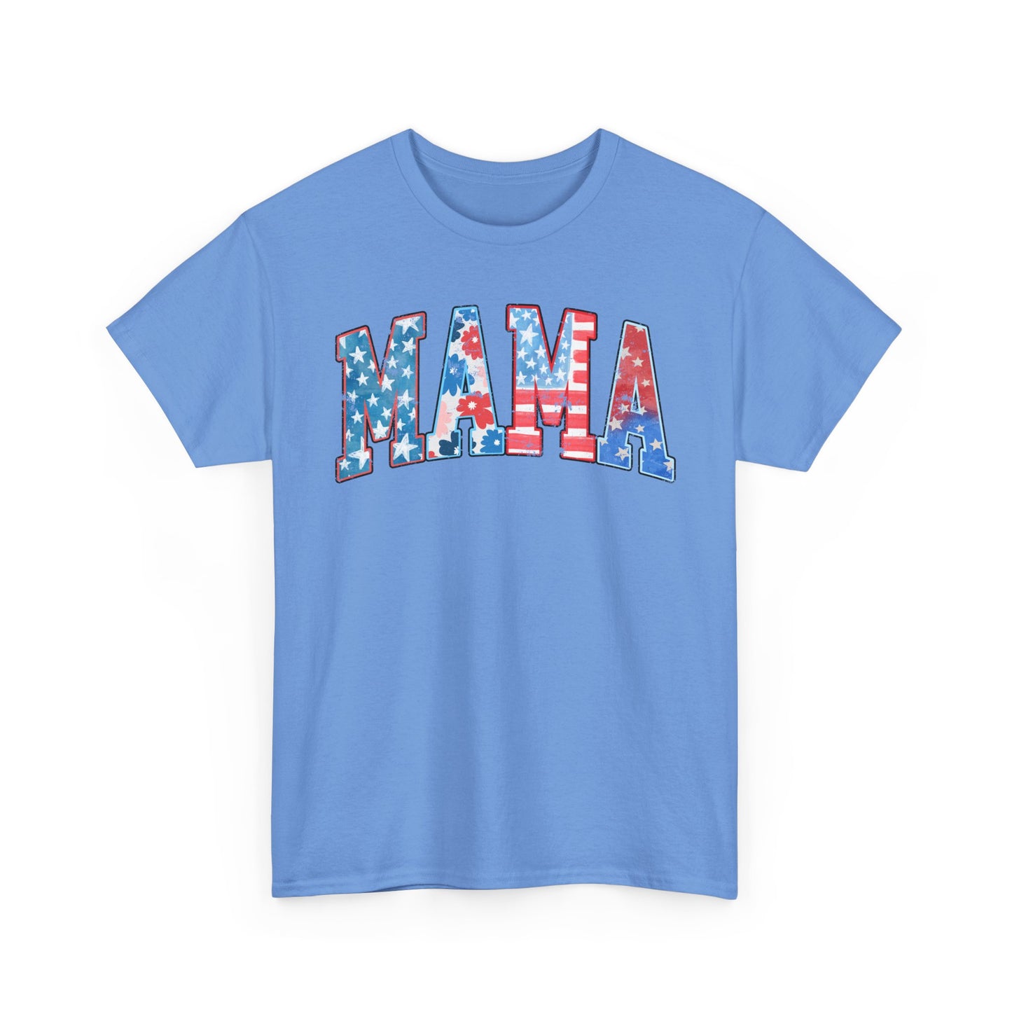 New Patriotic Mama Tee, 4th of July Cotton Shirt,  4th of July, Independence Day Outfit, Casual Summer Wear, Family Reunion