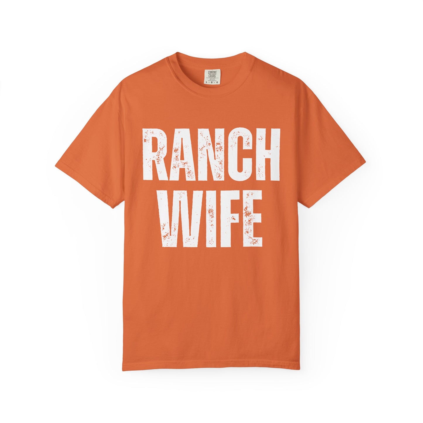 Distressed Retro Chic Ranch Wife T-Shirt, Western Tee for Farm Girls,  Ranch Life Style Shirt, Perfect for Rodeos Casual