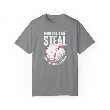 Baseball / Softball Christian Unisex T-shirt - Thou Shall Not Steal Design