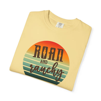 Raon and Ranchy Retro Vibes  Garment-Dyed T-Shirt, Western Style Graphic Tee, Summer Top, Rodeos, Aztec, Popular Tshirt