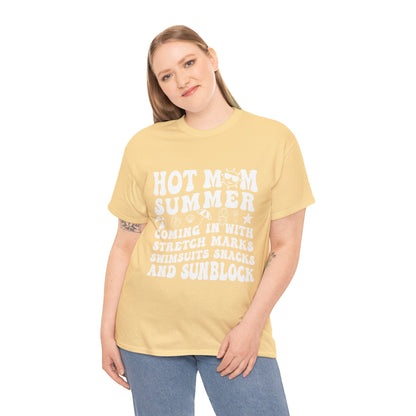 Hot Momma Casual Tee, Fun Graphic Shirt, Perfect Gift for Friends, Family Gatherings, Everyday Wear, Summer Vibes