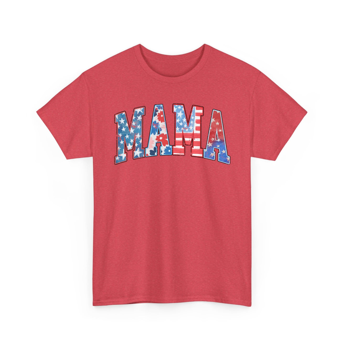 New Patriotic Mama Tee, 4th of July Cotton Shirt,  4th of July, Independence Day Outfit, Casual Summer Wear, Family Reunion