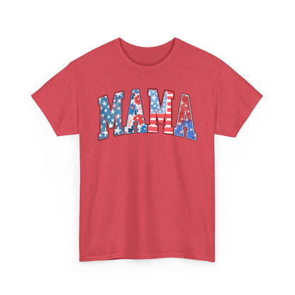 New Patriotic Mama Tee, 4th of July Cotton Shirt,  4th of July, Independence Day Outfit, Casual Summer Wear, Family Reunion