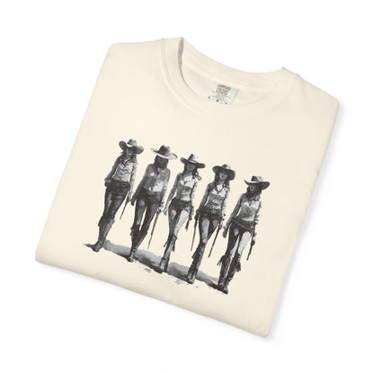 Bad Girls Vintage Cowgirl Graphic Unisex T-Shirt Top