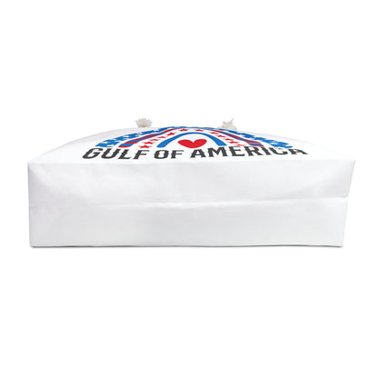 Brand New Patriotic Gulf Of America Red White and Blue Beach Bag / Weekender Bag - Gulf of America Rainbow Design, Est 2025