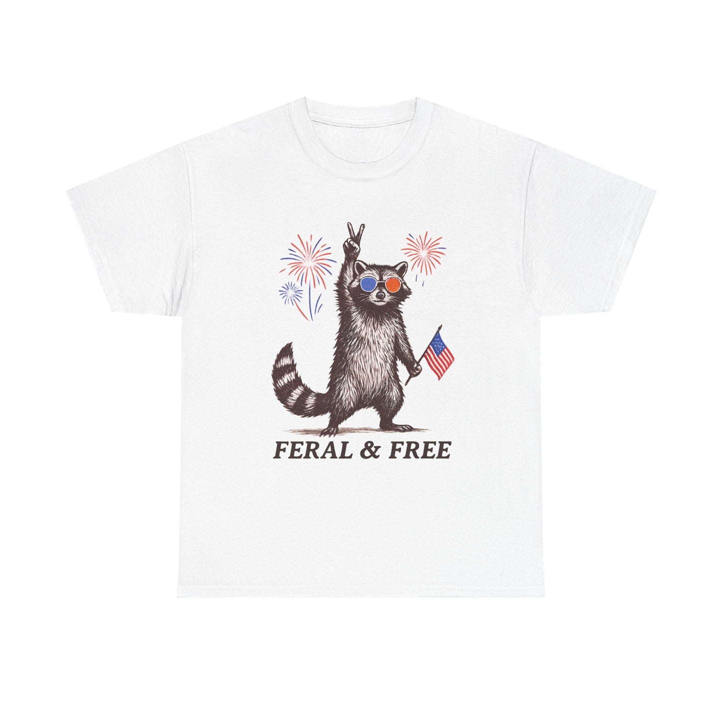 USA Feral and Free Tee~ 4th of July Tshirt, Fourth of July Tee, Independence Day Top, Independence Day Tshirt, Red White and Blue, Patriotic, Flag, America, Merica'