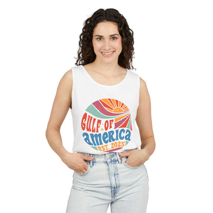Gulf of America Tank Top | Garment-Dyed Tee for Summer Beach Adventures