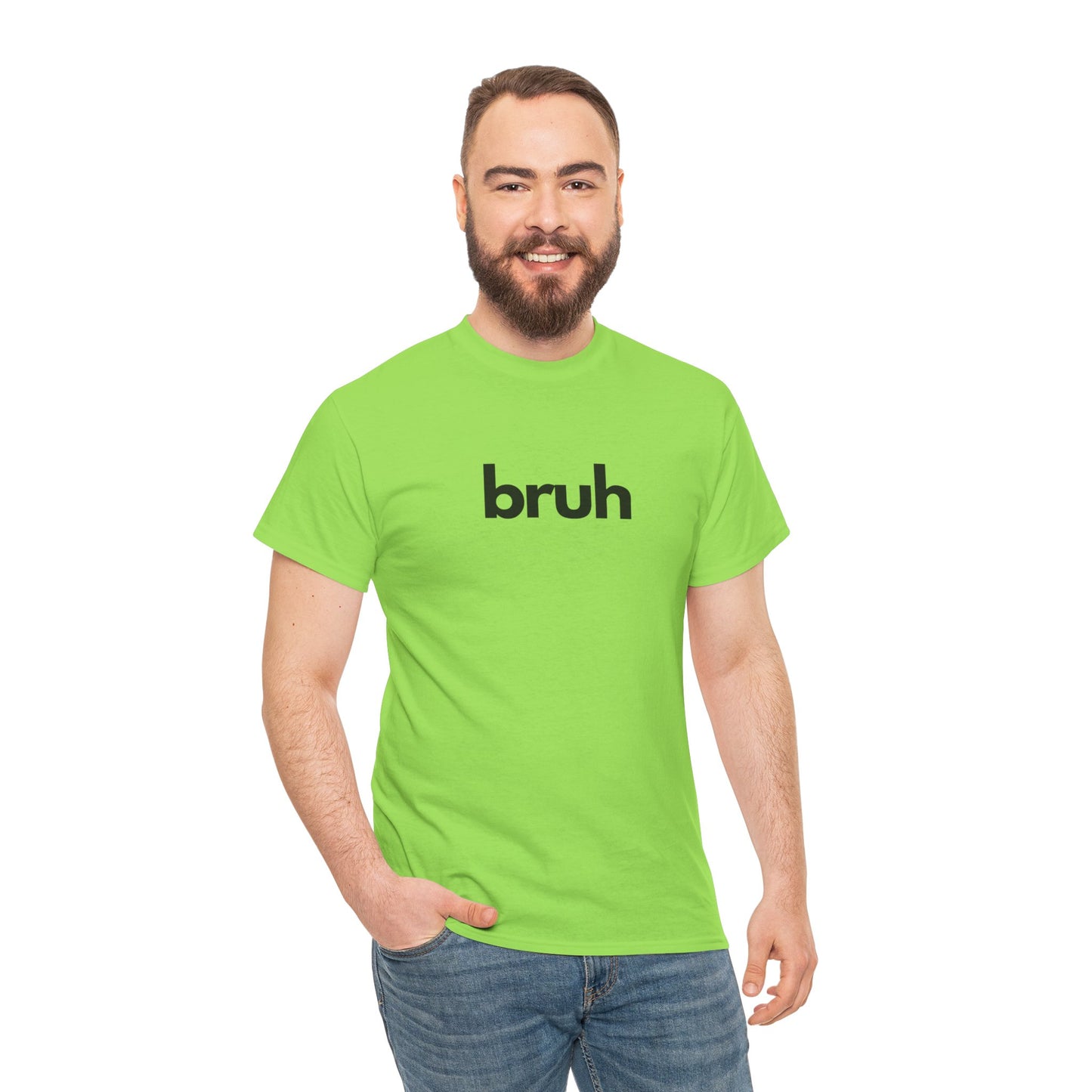 Yo Yo! BRUH.......Funny 'bruh' Unisex Heavy Cotton Tee - Casual Graphic Shirt for Everyday Wear Simple  9 Great Colors Mothers Fathers Day