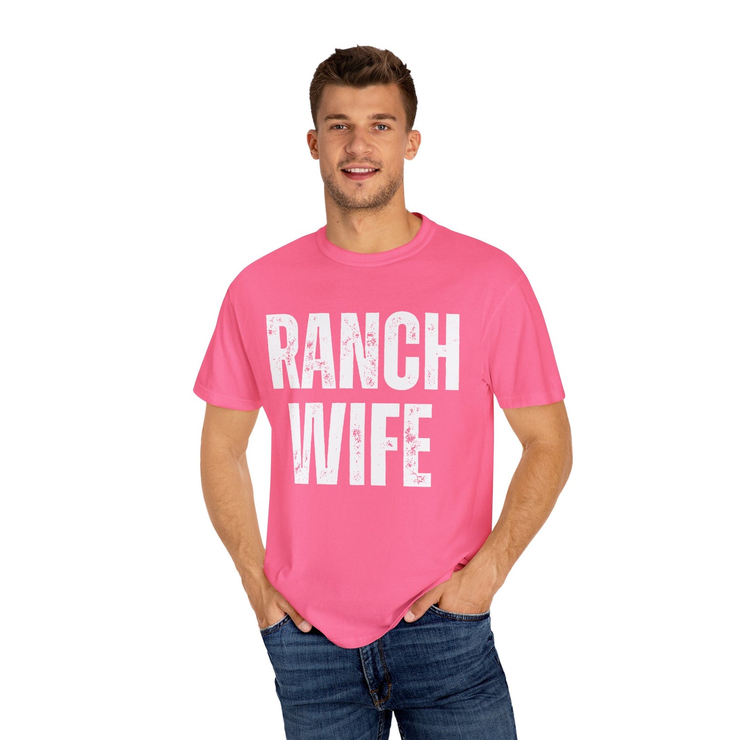 Distressed Retro Chic Ranch Wife T-Shirt, Western Tee for Farm Girls,  Ranch Life Style Shirt, Perfect for Rodeos Casual