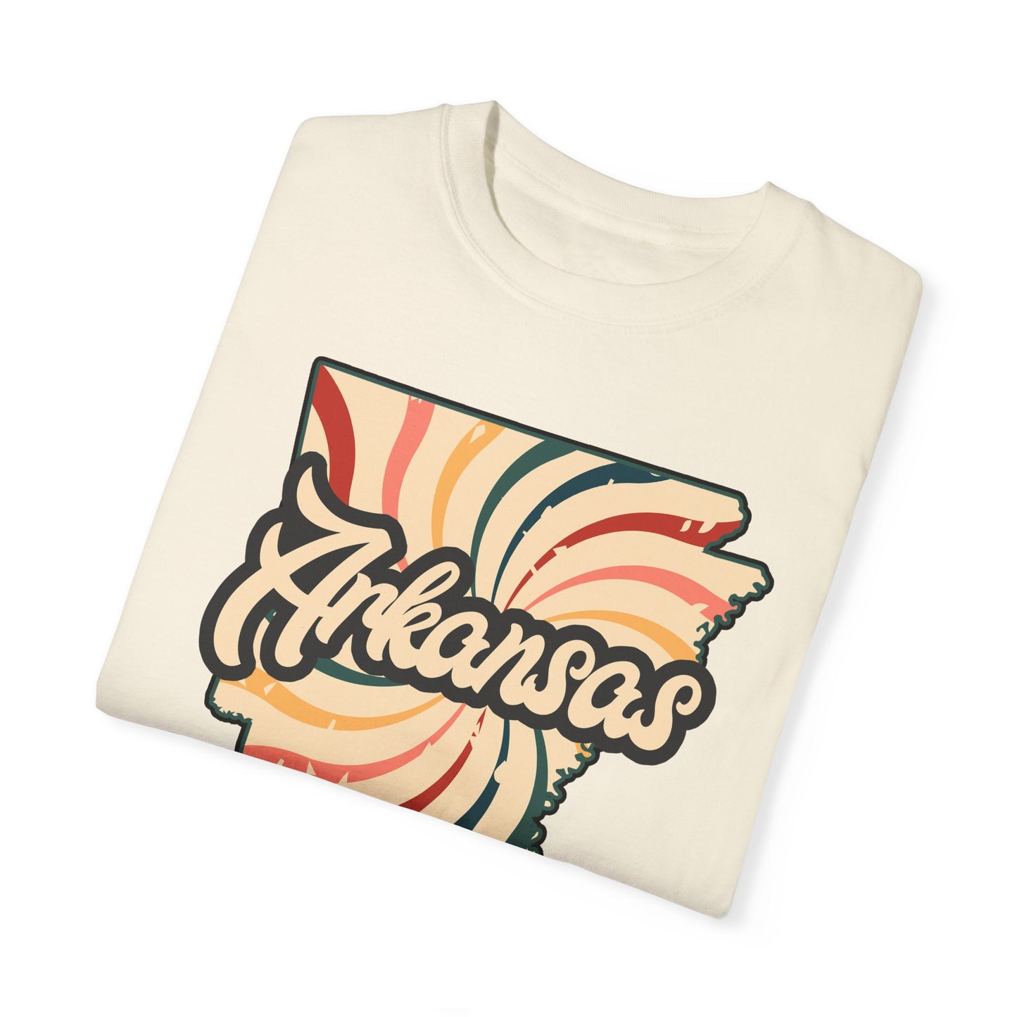 WOOO PIG SOOIE. , Arkansas Retro T-Shirt - Call Those Hogs - Natural State - Fun Summer Tee - Colorful - Razorbacks