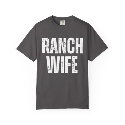 Distressed Retro Chic Ranch Wife T-Shirt, Western Tee for Farm Girls,  Ranch Life Style Shirt, Perfect for Rodeos Casual