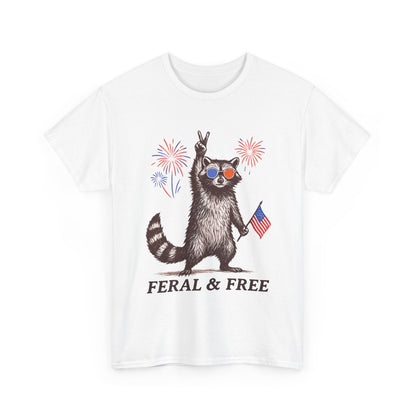 USA Feral and Free Tee~ 4th of July Tshirt, Fourth of July Tee, Independence Day Top, Independence Day Tshirt, Red White and Blue, Patriotic, Flag, America, Merica'