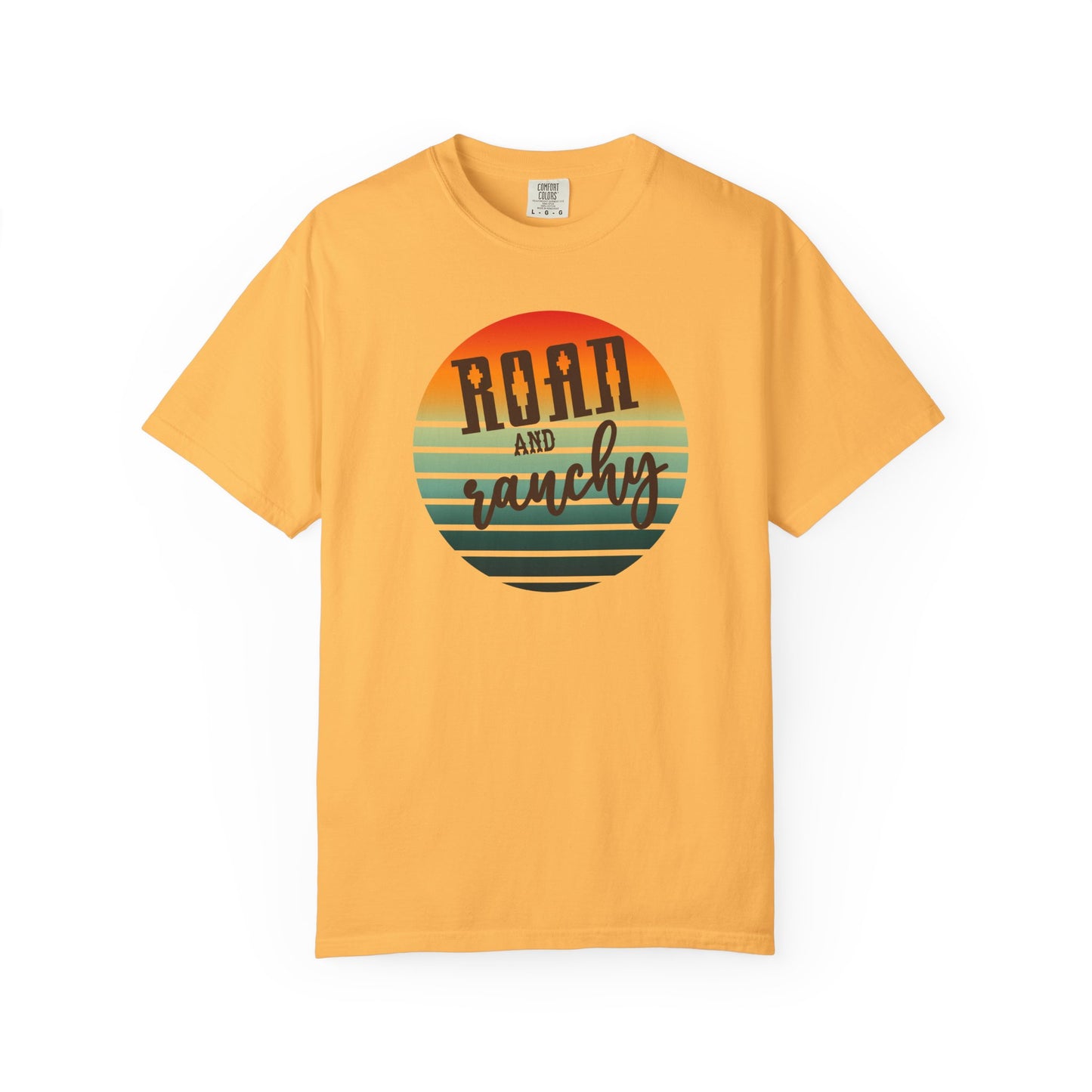 Raon and Ranchy Retro Vibes  Garment-Dyed T-Shirt, Western Style Graphic Tee, Summer Top, Rodeos, Aztec, Popular Tshirt