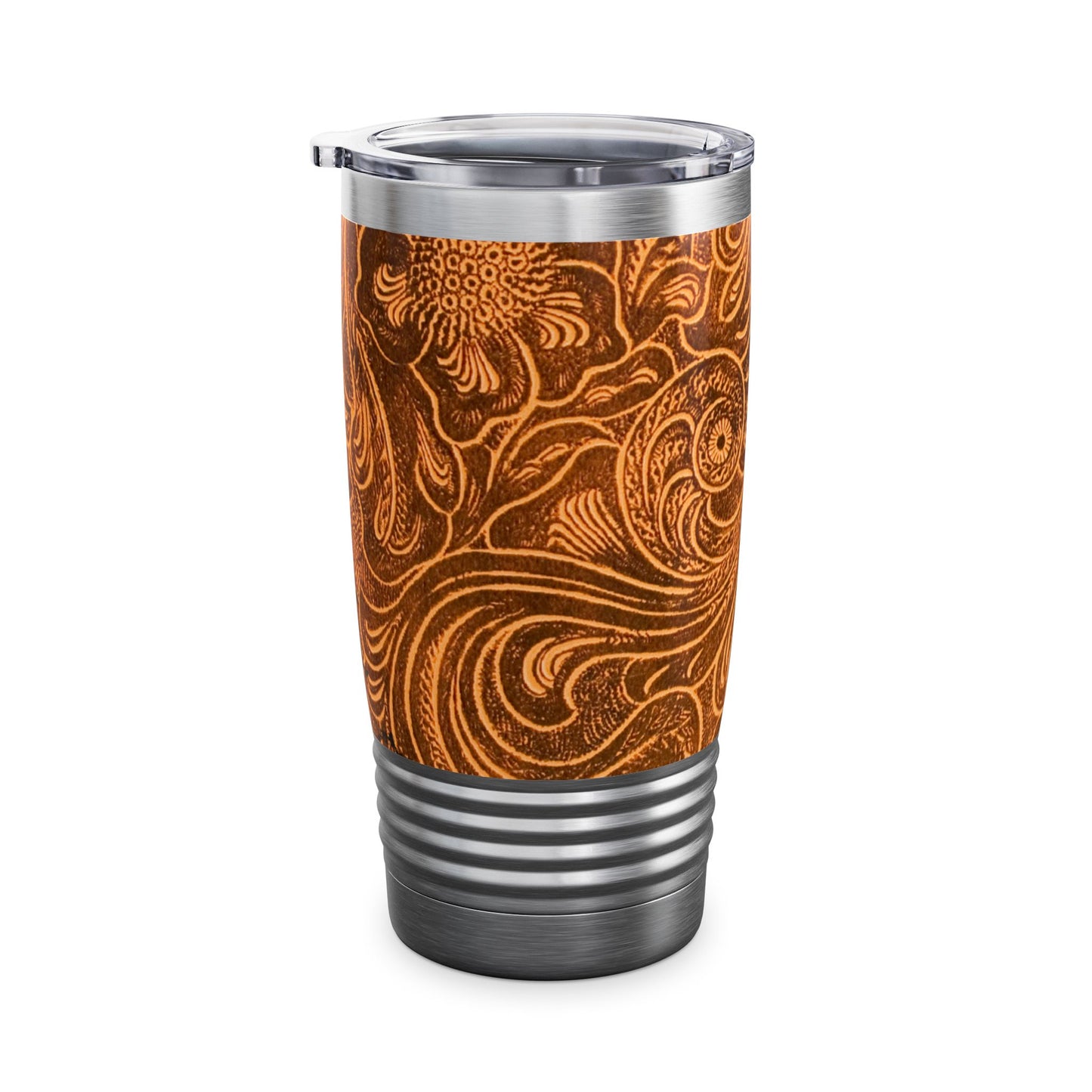 Vintage Leather Look Ringneck Tumbler | Western Style Travel Mug, Leather Gift,  Coffee Mug, Leather Stamped, Tooled Leather Look, Great Fathers Day Gift