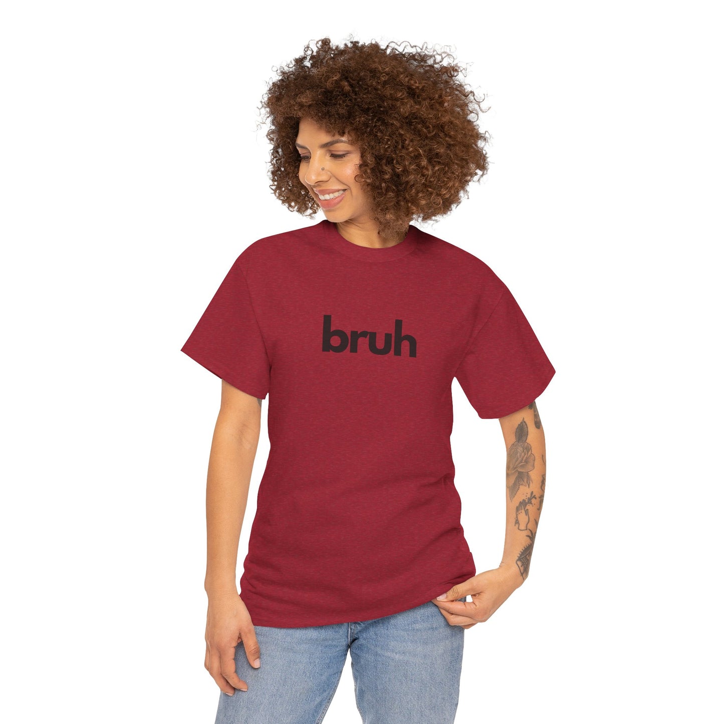 Yo Yo! BRUH.......Funny 'bruh' Unisex Heavy Cotton Tee - Casual Graphic Shirt for Everyday Wear Simple  9 Great Colors Mothers Fathers Day