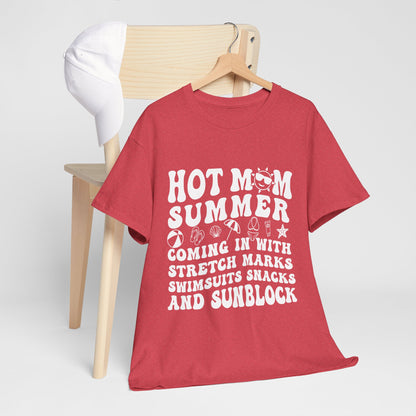 Hot Momma Casual Tee, Fun Graphic Shirt, Perfect Gift for Friends, Family Gatherings, Everyday Wear, Summer Vibes
