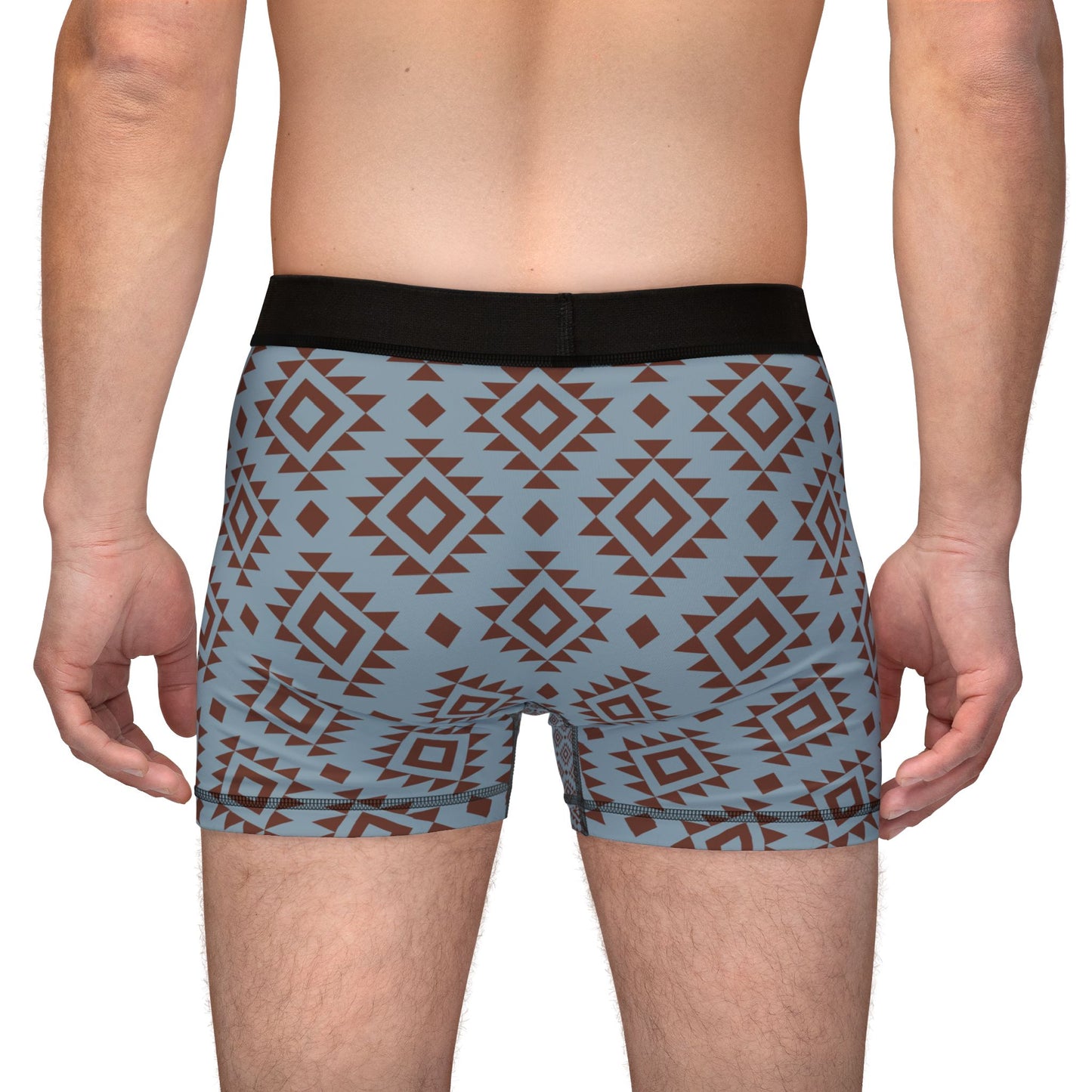 Trendy Blue Aztec Men's Boxers, Stylish  Underwear, Men's Gift Idea, Comfortable Boxers, Patterned Briefs Western Pattern Fathers Day
