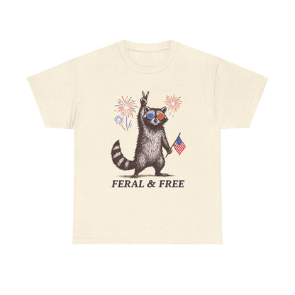 USA Feral and Free Tee~ 4th of July Tshirt, Fourth of July Tee, Independence Day Top, Independence Day Tshirt, Red White and Blue, Patriotic, Flag, America, Merica'